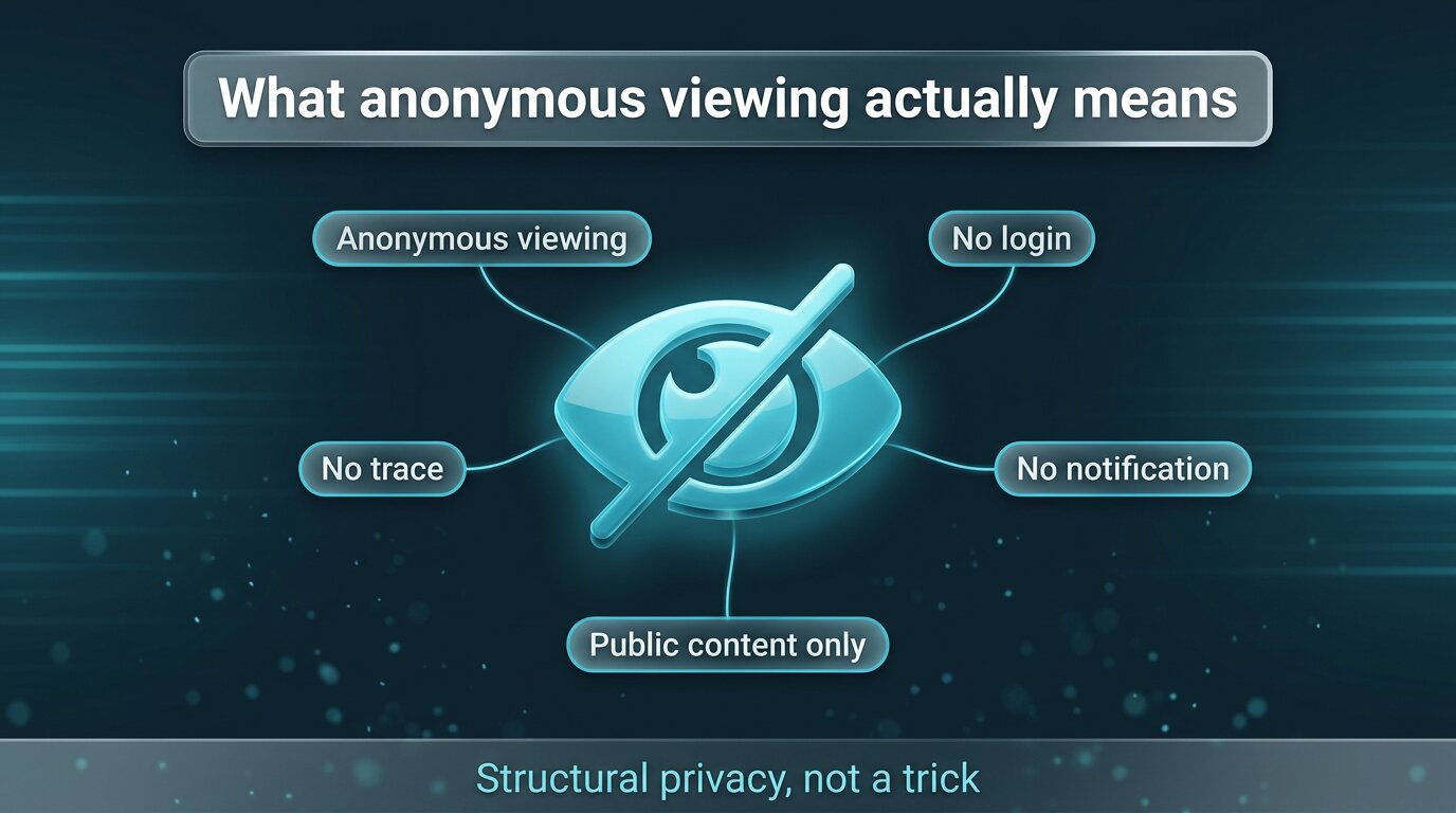 Anonymous viewing meaning - what it actually does