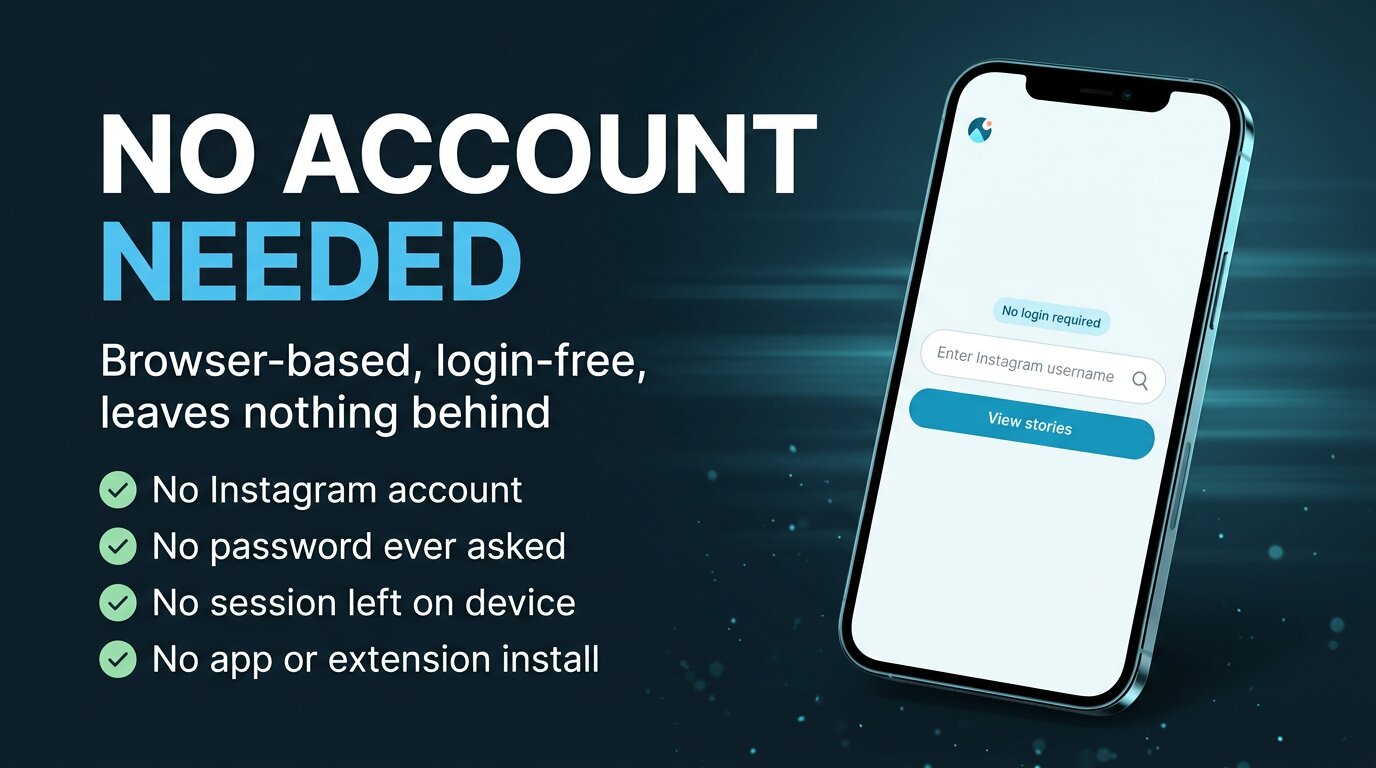 Anonymous story viewer requires no Instagram account or login