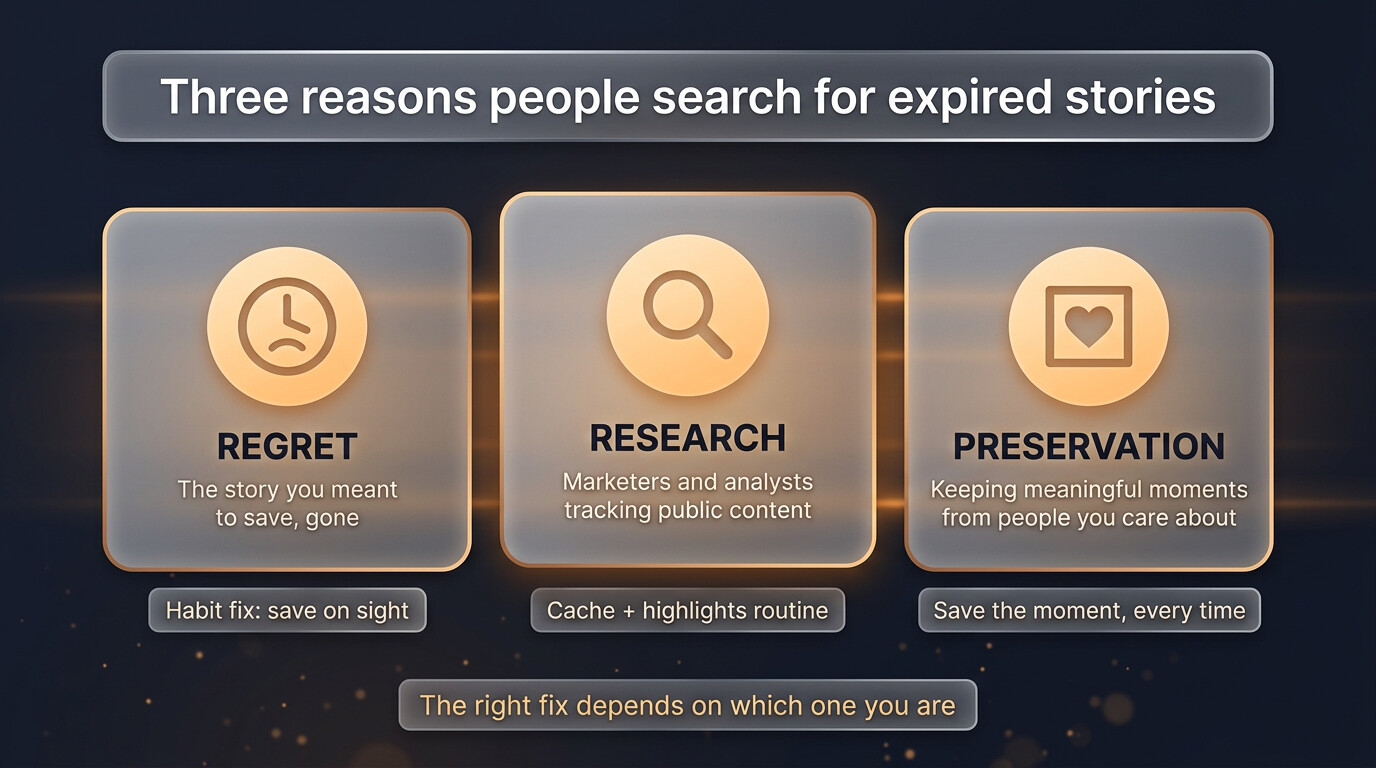 Three reasons people search for expired Instagram stories
