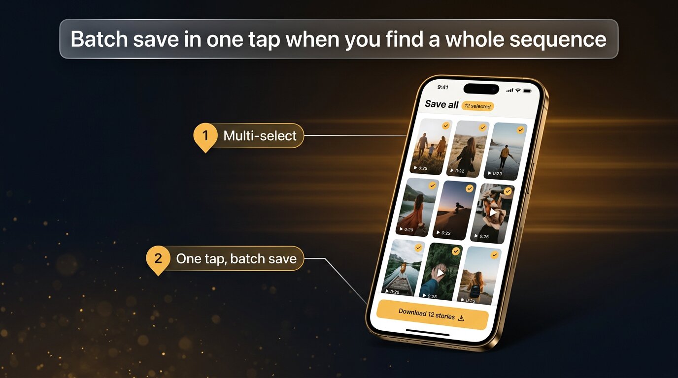 Batch-save Instagram stories when an account drops a whole sequence