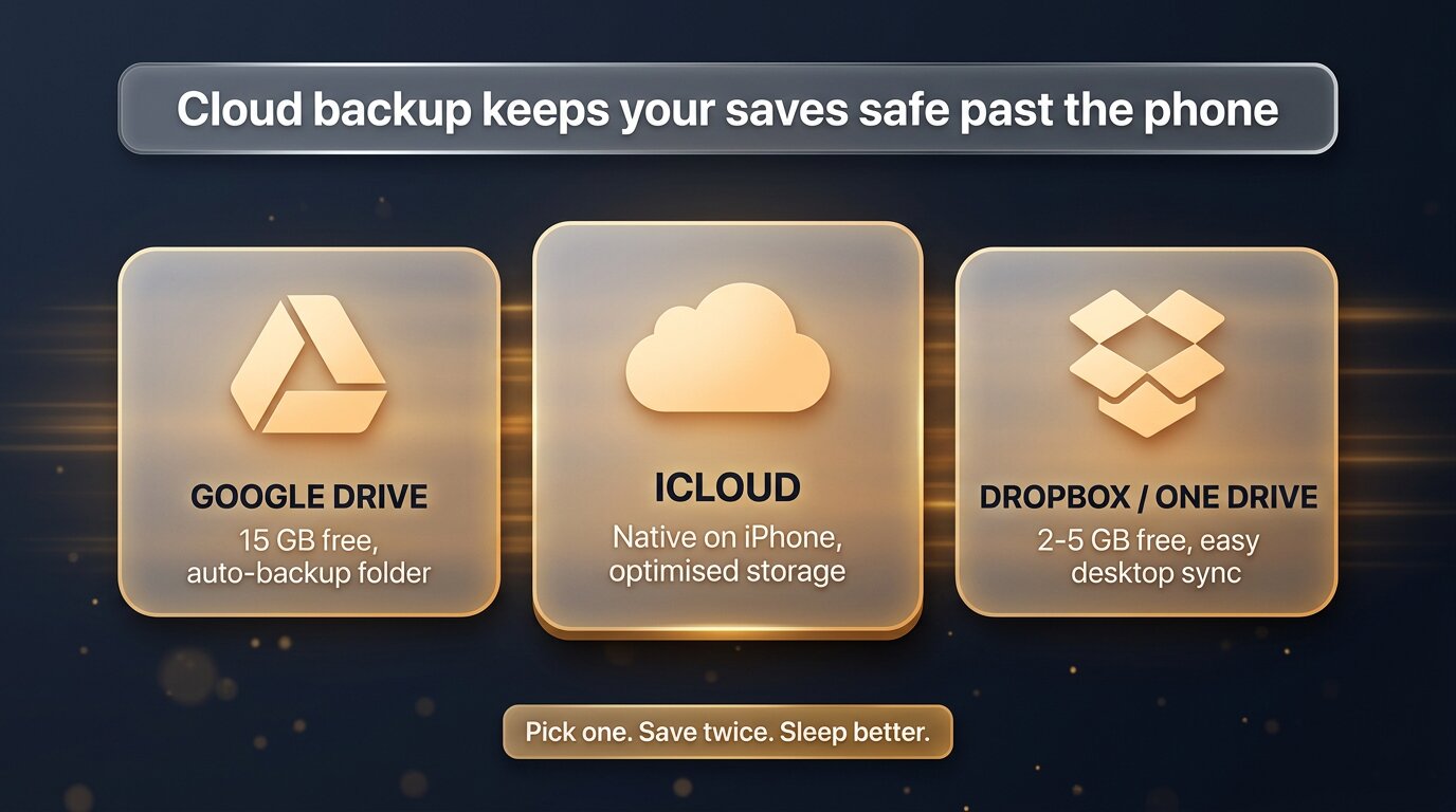 Cloud backup options for saved Instagram stories - Drive iCloud Dropbox